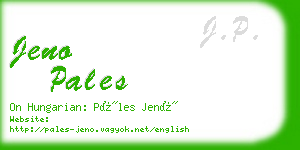 jeno pales business card